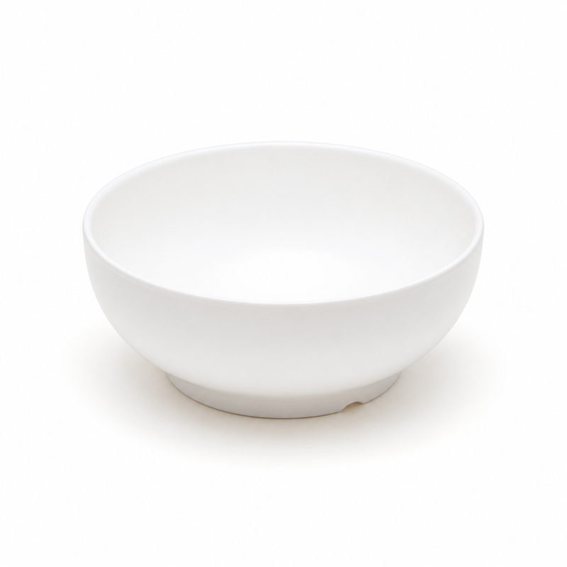 7 in White Melamine Bowl, 38 oz