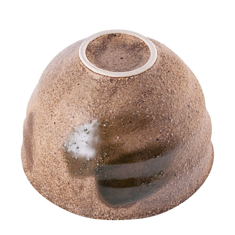 Brown Brushwork Ceramic Bowl — 14 oz (M543-C)