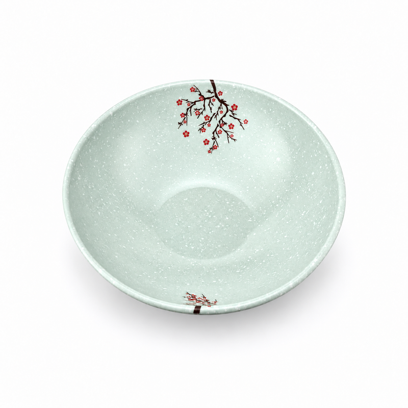 11⅞″ Mint Green Floral Melamine Serving Bowl