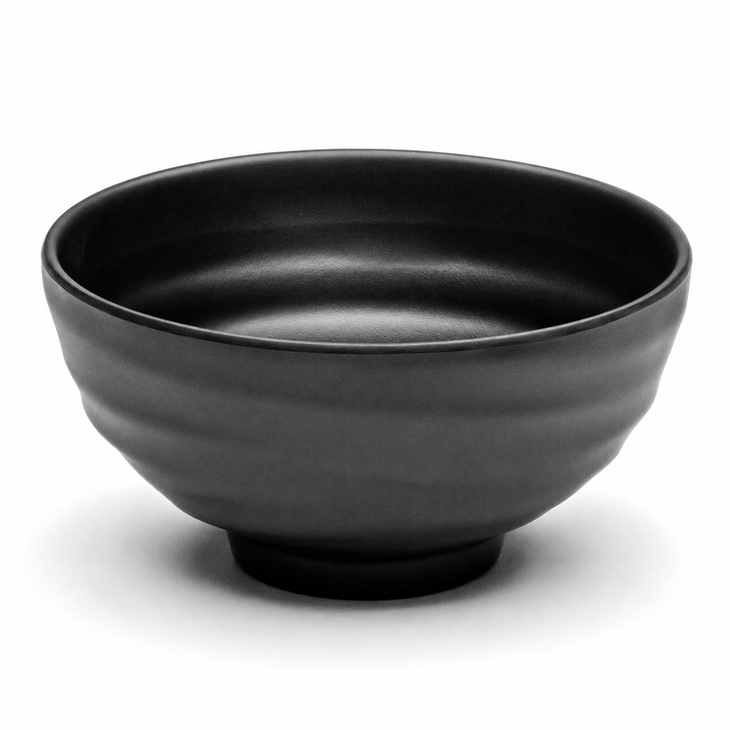 5½ in Matte Black Melamine Donburi Bowl — YG-656MB