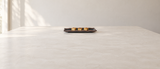 Melamine Rectangular Plate 10.75"X4.25", Black/Brown trim Tenmoku. Serving suggestion.