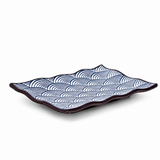 Melamine Rectangular Plate 9" x 6" x 1" H PLATE. Angled product view.