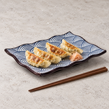 Melamine Rectangular Plate 9" x 6" x 1" H PLATE. Serving suggestion.