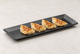 Melamine Rectangular Platter 12-1/8", Matte Black. Serving suggestion.