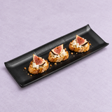 Melamine Rectangular Platter 13”, Matte Black. Alternative serving suggestion.