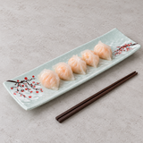 Melamine Rectangular Platter 13", Plum Blossom. Serving suggestion.