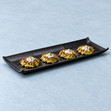YG-515MB: Melamine Rectangular Platter 15”, Matte Black. food-service context