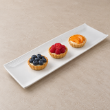 Melamine Rectangular Platter 15”, White. Alternative serving suggestion.