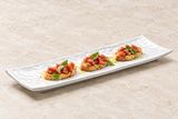 YG-5314SW: Melamine Rectangular Ripple Platter 13-1/2", Shiny White. food-service context