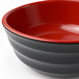 Melamine Round Bowl 6-3/4", Black/Red, Detail view