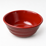 6¾″ Burgundy & Black Dot Melamine Bowl — Made in Korea, Alternate view