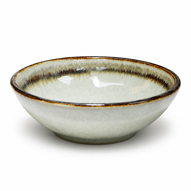 5¼ in Ivory Banded Ceramic Side Bowl, 10 oz — MN55-WA
