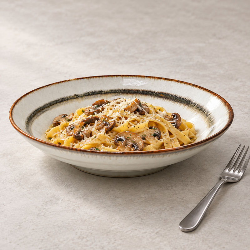 9 in Cream Ceramic Bowl, Made in Japan — MN590-WA