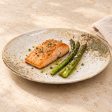 MS210-YS plate with salmon and asparagus