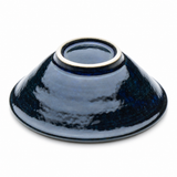 Round Shallow Bowl 4.25", Blue, Inverted foot view