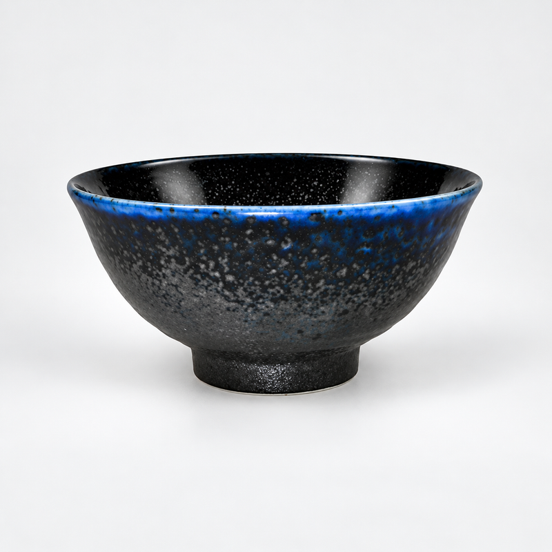 6¼ in Charcoal & Blue Ceramic Bowl, 24 oz — MS561-KR