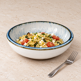 Ceramic Bowl — 40 fl. oz., Styled view