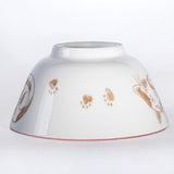 Ceramic Bowl — 12 fl. oz., Inverted bowl, foot and paw prints
