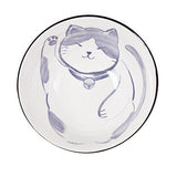 Ceramic Bowl — 14 fl. oz., Complete lavender lucky-cat interior