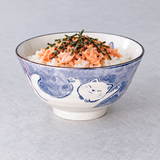 Ceramic Bowl — 14 fl. oz., Salmon rice with seaweed