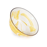 Ceramic Bowl — 14 fl. oz., Tilted yellow cat bowl