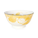 Ceramic Bowl — 14 fl. oz., Angled yellow cat bowl