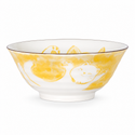 Ceramic Bowl — 16 fl. oz., Yellow cat bowl product view