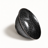 Ceramic Soup Bowl — 18 fl. oz., Black, Silver, Alternate view