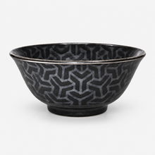 Ceramic Soup Bowl — 18 fl. oz., Black, Silver, Product view