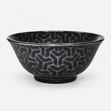 Ceramic Soup Bowl — 18 fl. oz., Black, Silver, Product view