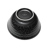 Ceramic Soup Bowl — 18 fl. oz., Black, Silver, Underside view