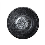 Ceramic Soup Bowl — 18 fl. oz., Black, Silver, Interior view