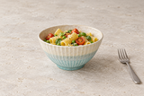 Rigatoni with peas and roasted tomatoes