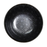 Ceramic Ramen Bowl — 42 fl. oz., Black, Silver, Interior view