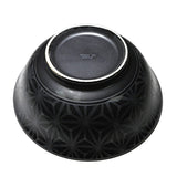Ceramic Ramen Bowl — 42 fl. oz., Black, Silver, Underside view