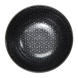 Ceramic Ramen Bowl — 42 fl. oz., Black, Silver, Interior view