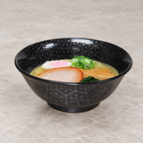 Ceramic Ramen Bowl — 42 fl. oz., Black, Silver, Serving example
