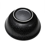 Ceramic Ramen Bowl — 42 fl. oz., Black, Silver, Underside view