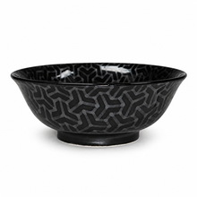 Ceramic Ramen Bowl — 42 fl. oz., Black, Silver, Product view