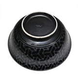 Ceramic Ramen Bowl — 42 fl. oz., Black, Silver, Underside view