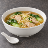9-1/4"D Melamine Noodle Bowl 88oz, White, Chicken noodle soup setting