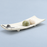 PLATE WHT 12.75"x4"x1.75H — styled view presentation