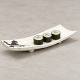 PLATE WHT 12.75"x4"x1.75H — serving context