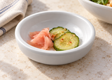 YG-305SW white melamine serving with fresh accompaniments