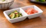 YG-327SW white melamine serving with fresh accompaniments