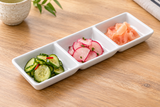 YG-337SW white melamine serving with fresh accompaniments