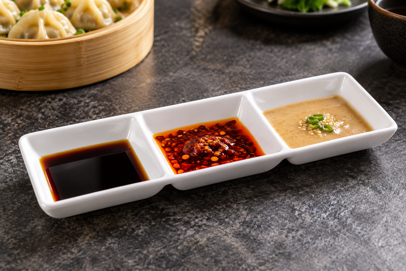 YG-337SW white melamine give each sauce its own well