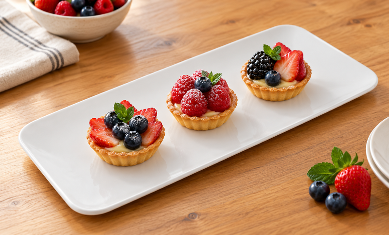 YG-5112SW white melamine present a small dessert assortment