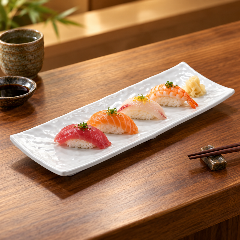 YG-5312SW white melamine let the texture frame sushi