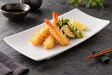 YG-5610SW white melamine plate with savory food presentation